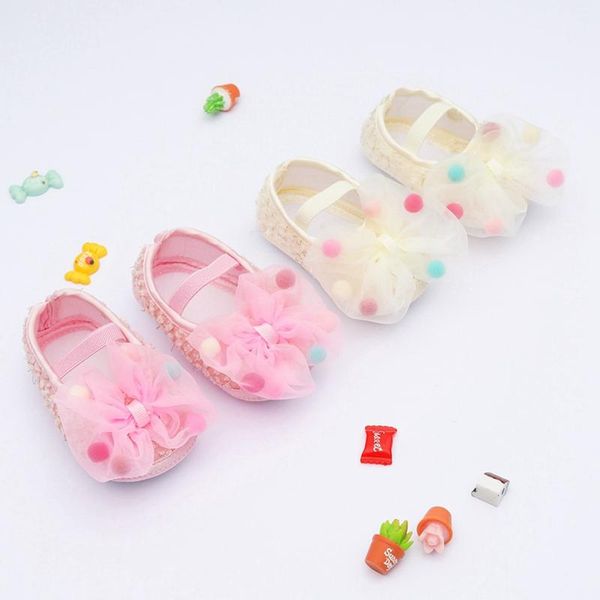

first walkers autumn baby girl sweet princess shoes bowknot leisure crib born soft sole toddler non-slip footwear walker
