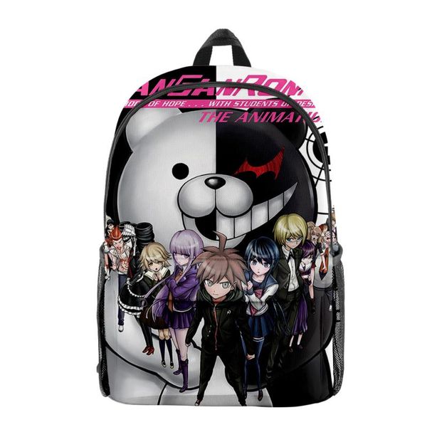 

backpack fadun danganronpa fashion oxford cloth shoulder printed multi zipper pack casual girls student school bag