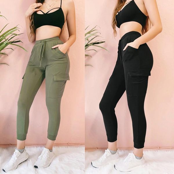 

women's pants & capris summer korean fashion lace up elastic high waist harem women clothes trousers casual cargo, Black;white
