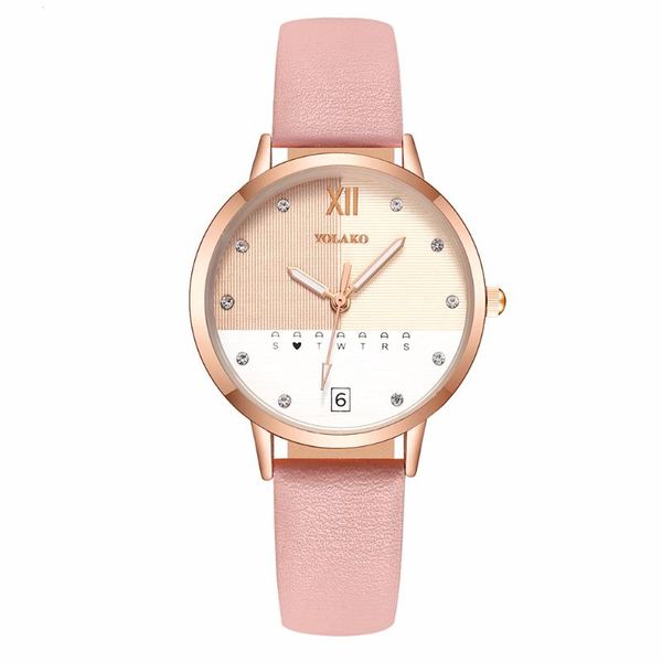 

wristwatches drop clock for women double color matching watch luxury ladies quartz, Slivery;brown