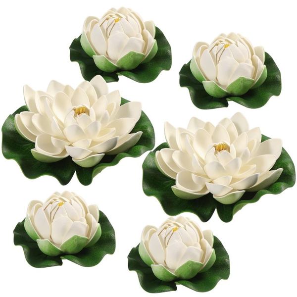 

decorative flowers & wreaths winomo 6pcs artificial pond plants lotus simulation floating flower fish tank decor ornaments white