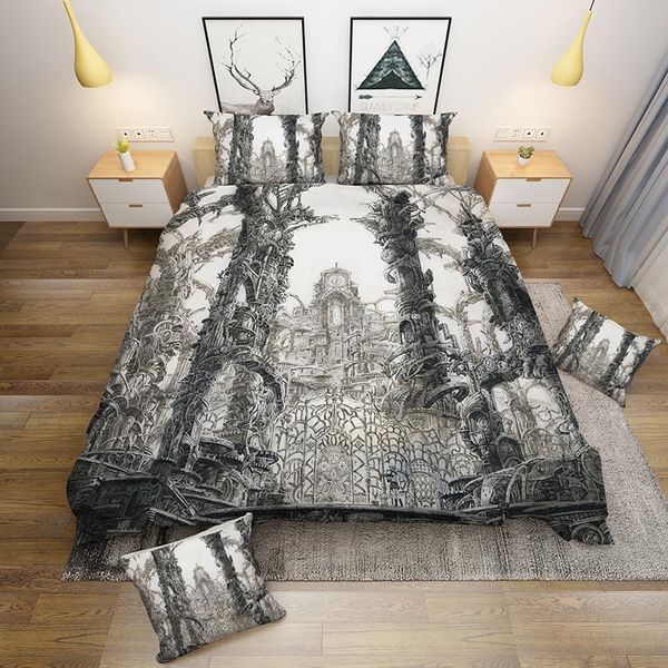 

2/3 pieces anime bedding set luxury cartoon duvet cover sets bedroom soft boys teens single bed quilt with pillowcases
