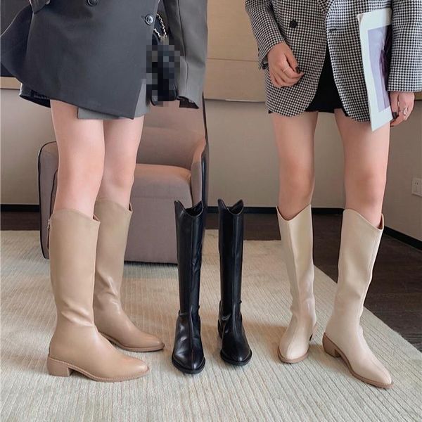 

boots shoes med heel winter footwear boots-women ankle 2021 white ladies over-the-knee rubber autumn flock solid lace-up rome p, Black