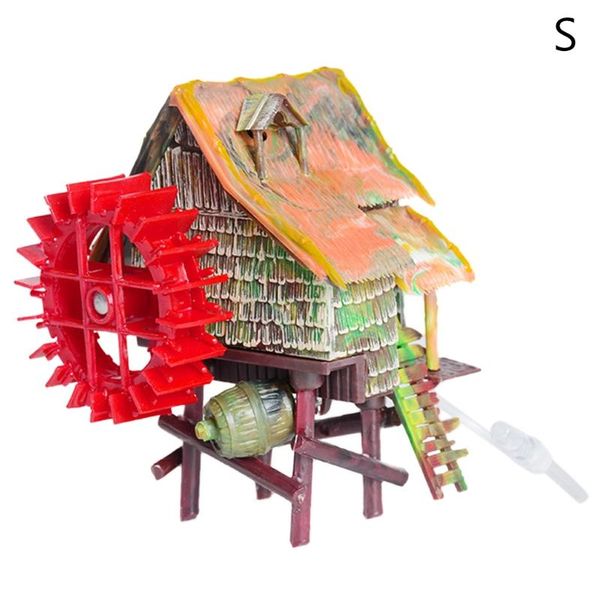 

resin aquarium ornaments imitation windmill for air stone bubble oxygen pump d7yb decorations