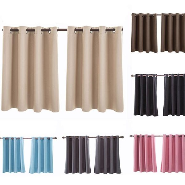 

2pcs thick monochrome blackout curtains bedroom living room merchandise window display background home decor curtain & drapes