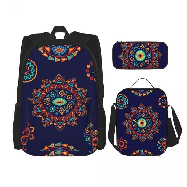 

backpack 3 set 2021 ethnic style shoulder bags school bag mochilas student