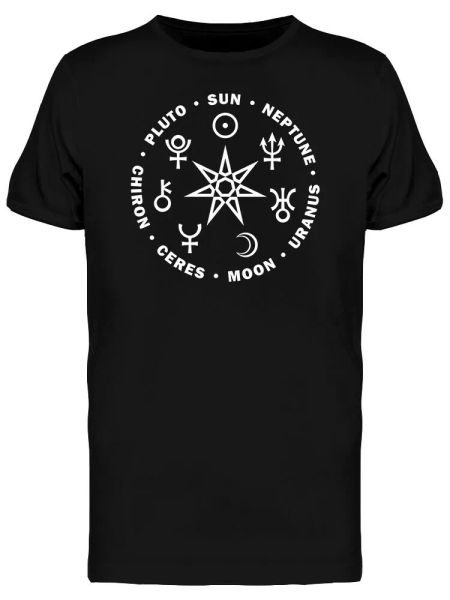

astrology planets graphic men's tee -image by shutterstock, White;black