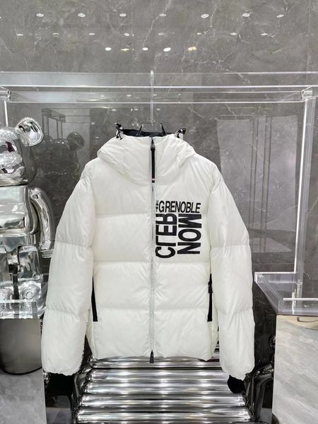 

2022 designer mens monclair down jacket double zipper luxurys france men s downs coat fashion brand outerwear 002size1-5, Black