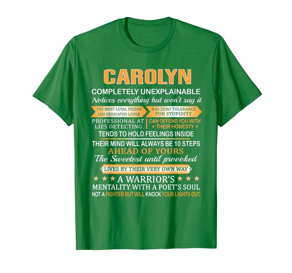 

carolyn completely unexplainable cute first name shirt, White;black