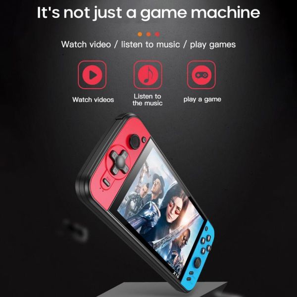 

handheld game console 6.5 inch scherm mp4 player video games retro real 8gb support for camera listen to music portable players