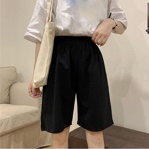 

women's shorts korean pure cotton gray black women fashion casual regular loose big size straight solid elasticity jogger female, White;black