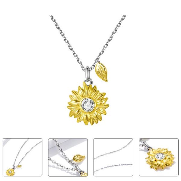 

pendant necklaces 1pc stylish sunflower modeling necklace delicate, Silver
