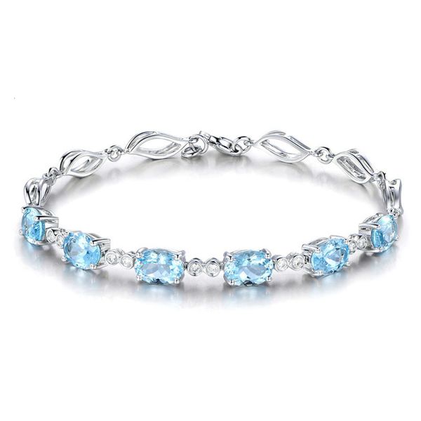 

low luxury blue crystal bracelet mori lovers' gift diamond girl, Black