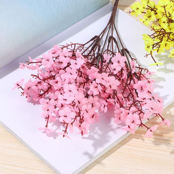 

decorative flowers & wreaths artificial babysbreath silk gypsophila home room wedding brides bouquet table plastic plum blossom plants acces