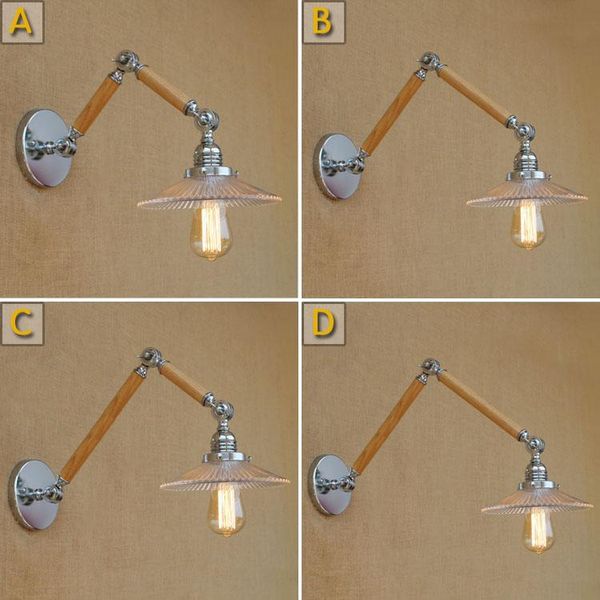

wall lamp retro style loft industrial wooden lamps lights for indoor lighting decor edison vintage arandela lampara pared