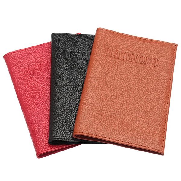 

card holders genuine leather travel passport cover case women men holder id&document, Brown;gray