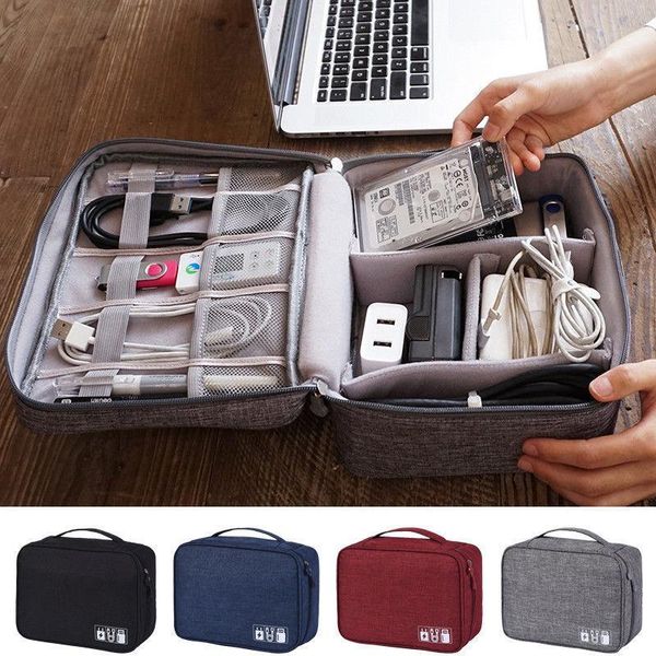 

storage bags portable cable digital multifunction data organizer wire charger headphone items box case accessories item