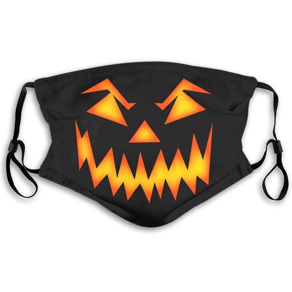 Máscara adulta 3d Halloween impresso algodão face-máscara anti-poeira pendurado tipo de orelha personalizada máscaras