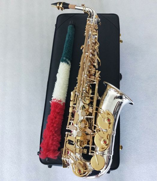 

alto saxophone yanagisawa w037 musical instruments eb tone nickel silver plated tube gold key sax with case mouthpiece