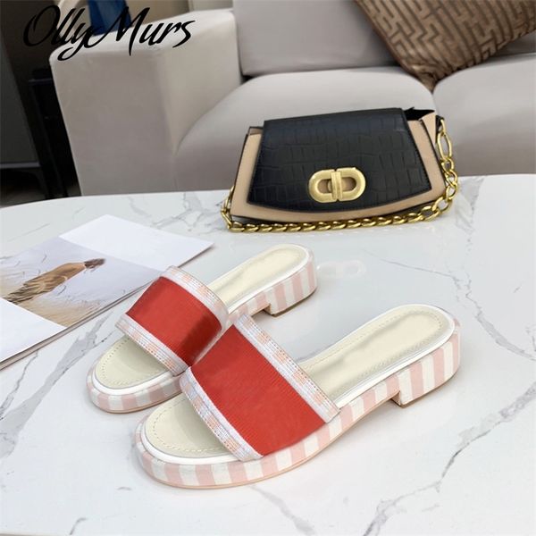 

ollymurs summer women's luxury brand designed anti-slip women shoes ladies outdoor flat slippers, Black