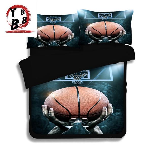 

bedding sets 3d basketball printed duvet cover set 3pcs bed twin double  size linen bedclothes(no sheet no filling