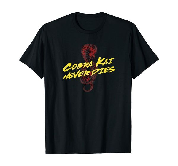 

cobra kai never dies cobra logo t-shirt size m-5xl, White;black