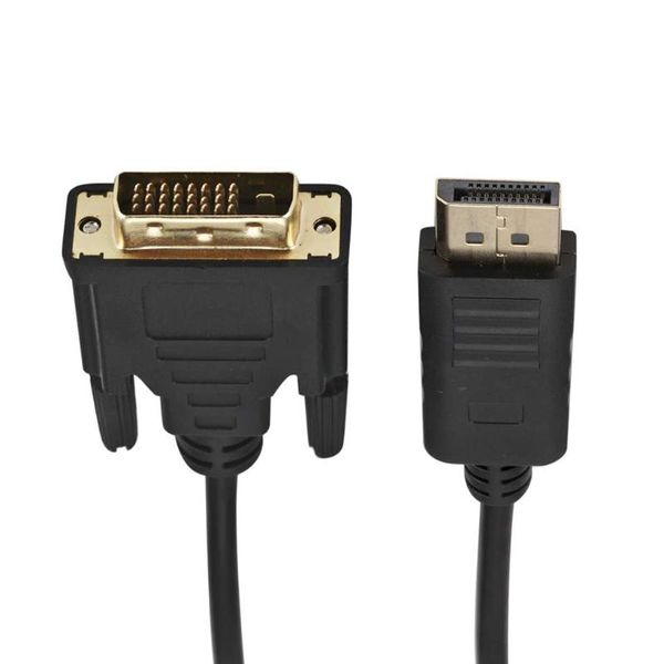 

1.8m thunderbolt dp male to dvi-d converter cord supported 1080p full hd displayport dvi adapter cable for hdtv video cables & connectors