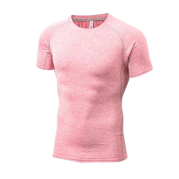 

2021 fitness clothes men's short-sleeved elastic tights speed dry clothes t-shirt running clothing field sports short black yellow gree, White;black