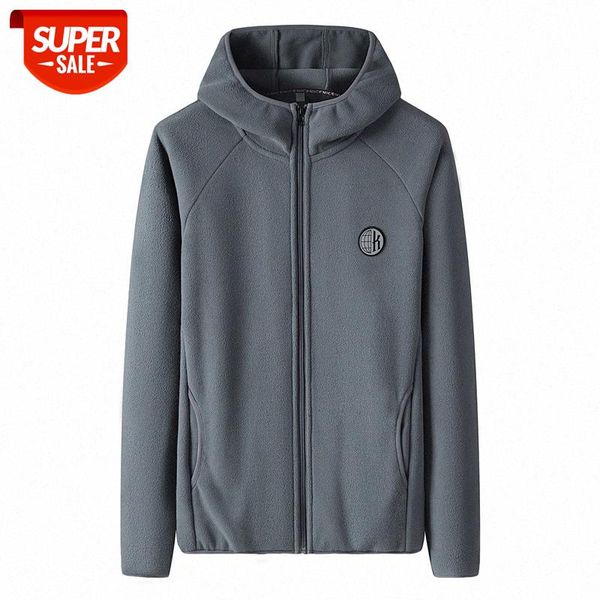

fall/winter hooded sweater men's fleece polar home wear jacket #pl2w, Black
