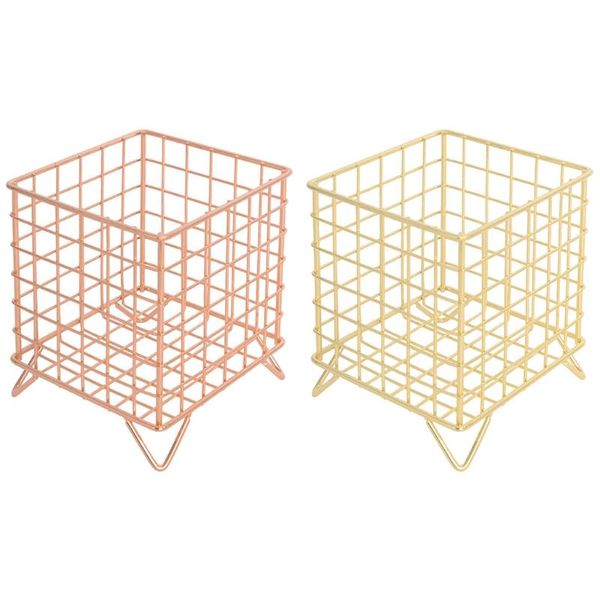 

storage baskets nordic metal basket office sundries finishing dressing cosmetic bucket 94pf