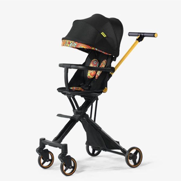 

strollers# baby stroller can sit, recline, ultra-light, portable, foldable simple four-wheeled stroller, born child