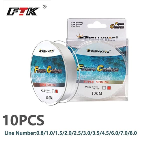

10pcs 100m diameter 0.8-8.0mm 4-34lb nylon strong fishing line rock sea/freshwater durable tackle braid