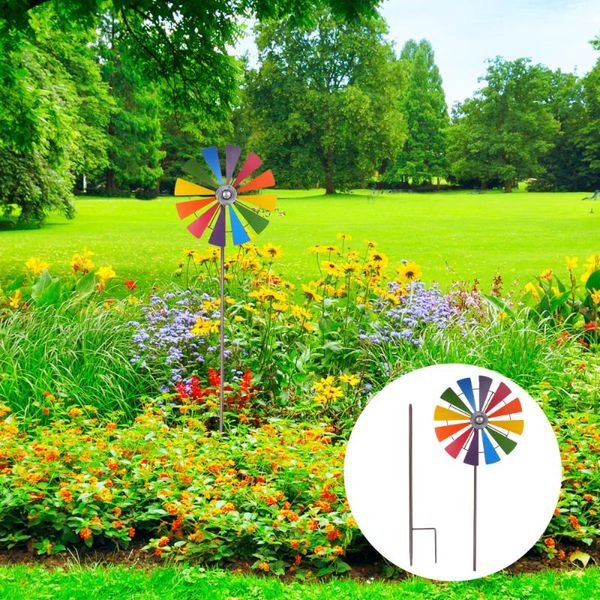 

vases 1pc colorful wrought iron windmill garden flower arrangement pinwheel decor