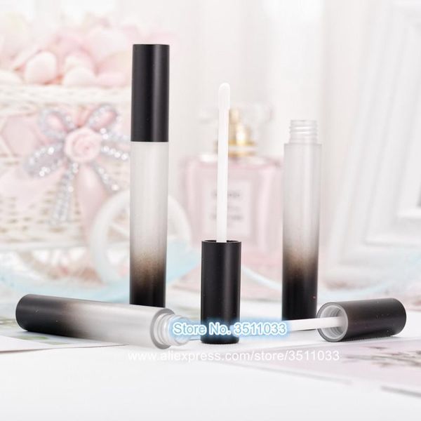 

storage bottles & jars makeup empty frosted gradient lip gloss tube black lid plastic liquid lipstick matte cosmetic lipgloss refillable bot