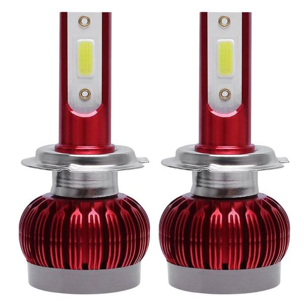 

car headlights 1 pair led headlight bulbs 48w 12000lm 6000k dob headlamp (h7)