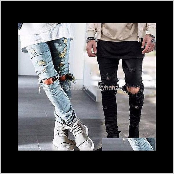 

mens wholesalemens ripped skinny elastic denim biker long pants stylish straight slim fit jeans phky9 n8jz0, Blue