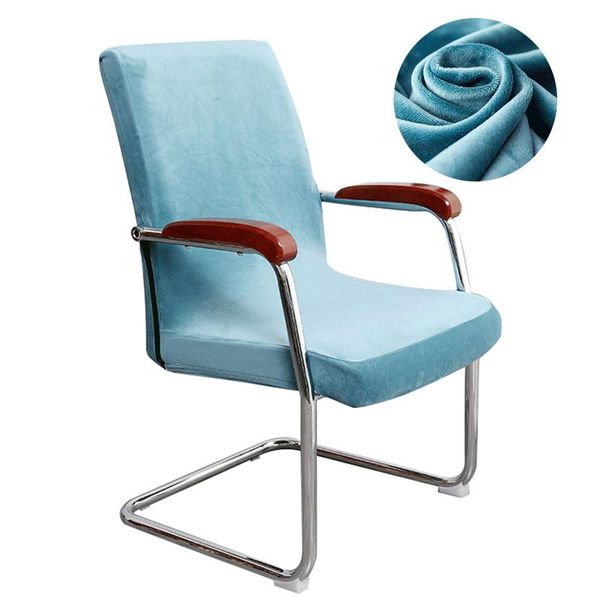 

suede office rotating computer chair cover elastic anti-dirty meeting for case covers lift seat room removable