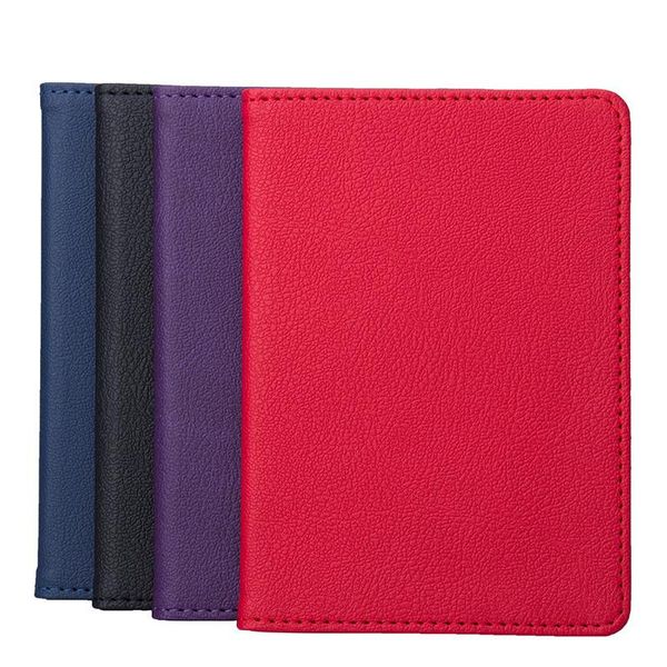 

card holders pu leather passport covers for traveling documents women men holder visiting cards and travel, Brown;gray