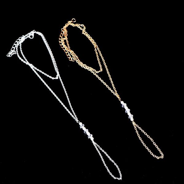 

anklets fashion pearl anklet women ankle bracelet beach imitation barefoot sandal chain foot jewelry, Red;blue