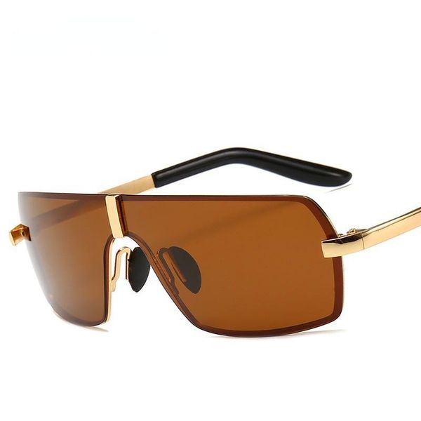 

outdoor eyewear designer simple classic frameless sunglasses frog mirror polarized men's glasses men