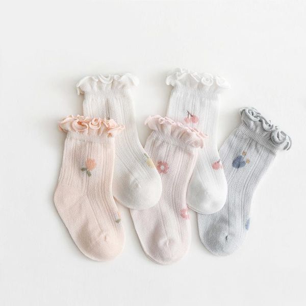 

socks infant baby princess cute borns floral for girls toddler ruffles clothing kids casual summer clothes accessories, Pink;yellow