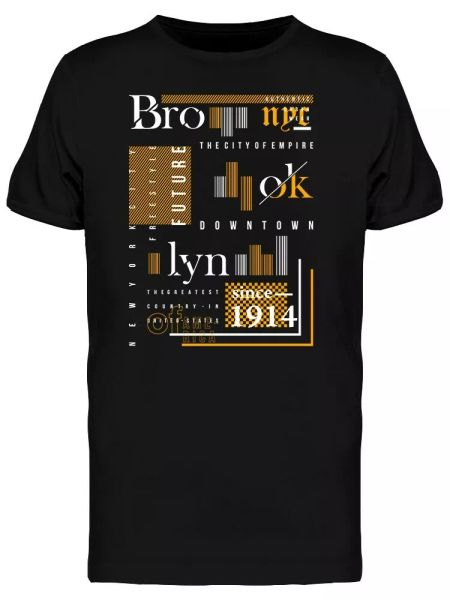

Brooklyn 1914 Graphic Men's Tee -Image by Shutterstock, White;black