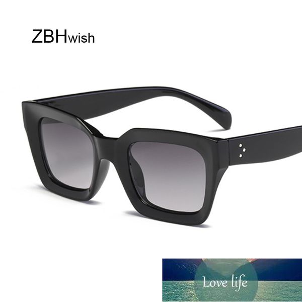 

new luxury vintage cat eye sunglasses women fashion square sun glasses female thick frame retro black shades uv400 oculo, White;black