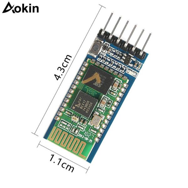 

integrated circuits 100pcs hc05 hc-05 master-slave 6pin 6 pin jy-mcu anti-reverse bluetooth serial pass-through module wireless