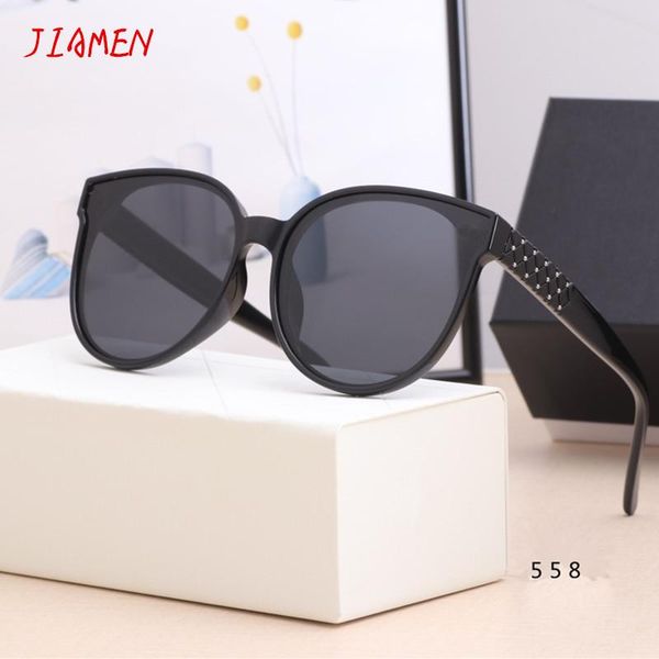 

metal frame cat eye woman sunglasses gradient color designer acetate leg glasses original uv400, White;black