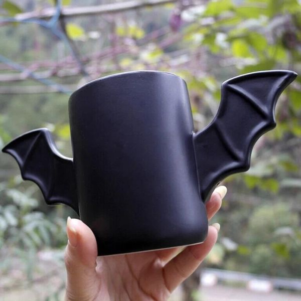 

mugs drop 1pcs cool black bat wings man cup ceramic mug double hero creative birthday festival gifts for friends