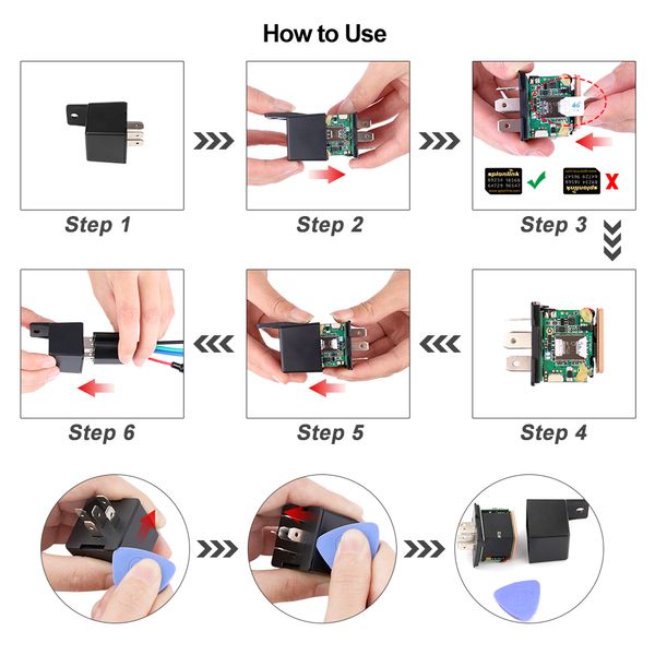 Mini rastreador gps para carro, micodus mv720, design oculto, localizador de carro com corte de combustível, 9-90v, 80mah, alerta de excesso de velocidade, app275i