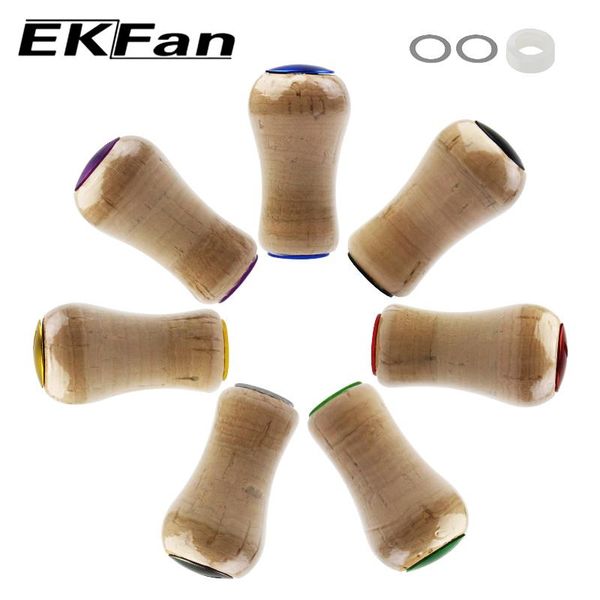 

ekfan soft-wood fishing reel handle knobs for d/s diy accessories without bearing baitcasting reels