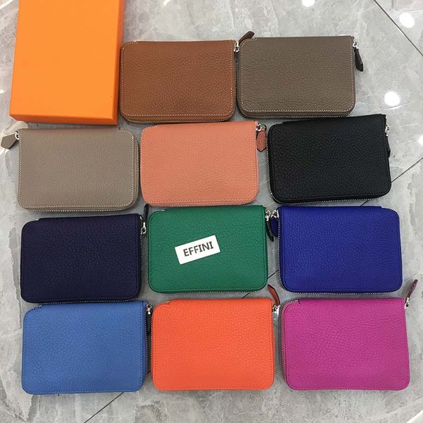 

coin purse zipper credit card holder luxury designer wallet effini fashion mini mens women togo genuine leather wallets pouch cardholder mon, Red;black