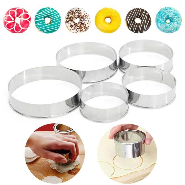 

baking moulds circular stainless steel porous tart ring bottom tower pie cake mold tools heat-resistant perforated mousse